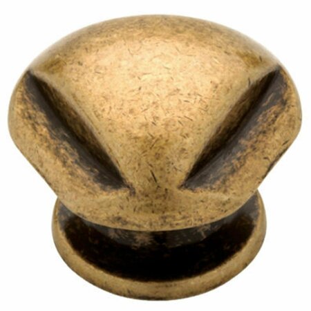 LIBERTY HARDWARE 62933AB 1.25 in. Antique Brass Triangle Top Knob 180357